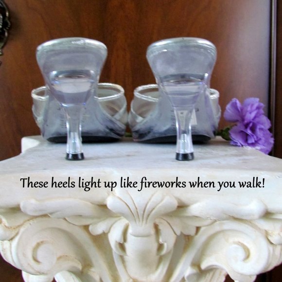 LIGHT-UP SHOES! FLASHING COLORED LIGHTS Size 9.5, SPECTACULAR at NIGHT! - Picture 6 of 10